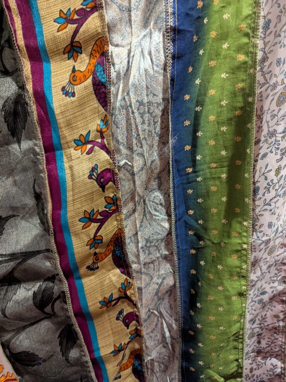Darn Good Yarn Reclaimed Sari Silk Scarf | One of a Kind | Boho
